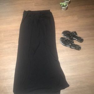 Black maxi skirt